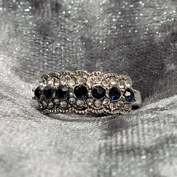 Blue Zircon Stone Engagement Ring - Picture 2 of 9